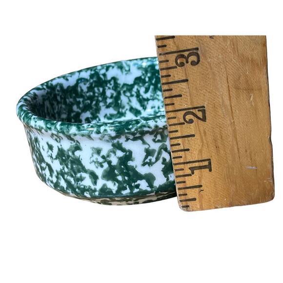 Roseville Henn Pottery. Green Sponged. Small bowl. Dessert. serve-ware - Picture 5 of 5
